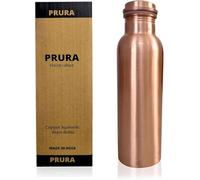 PRURA Bouteille d'eau en cuivre 100 % pur pour eau potable, joint étanche, sans eau indienne, bouteille en cuivre pour la maison, le bureau, l'hôtel et le sport