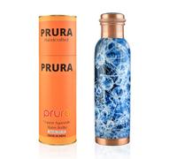 PRURA Bouteille d'eau en cuivre, anti-fuite, récipient ayurvédique en cuivre pur.