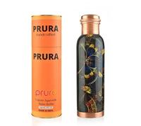 PRURA Bouteille d'eau en cuivre ayurvédique Anti-Fuite, Design 10, 900ml/30oz