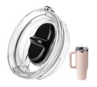 Prurex Couvercle de rechange pour gobelets Stanley Quencher H2.0 & 1.0 de 887 ml, couvercle fileté anti-fuite, design respectueux de la paille, couvercle transparent sans BPA, compatible avec Stanley