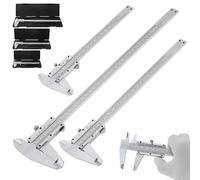 PRXFRWOW 1 pièces 0-150mm 200mm 300mm Pied à Coulisse métrique impérial Double échelles en Acier au Carbone Manuel Coulisse Pied à Coulisse règle jauge(Size-150mm)