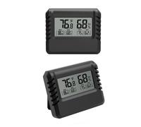 PRXFRWOW Capteur de température et d'humidité numérique LCD for l'intérieur, thermomètre, hygromètre, Affichage en °C/°F(Nero)