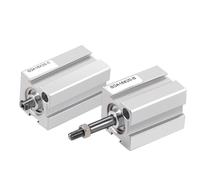 PRXFRWOW Vérin pneumatique carré SDA12/16, vérin Compact à Double Effet, alésage 12-16 mm, Course 5-50 mm, Filetage Femelle/mâle(SDA12X40,-B Male Thread)