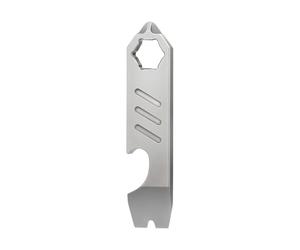 Pry Bar EDC, Porte-clés Barre Levier en Titane TC4 avec Ouvre-bouteille/Fonction de Coupe Rapide/Outil Visser pour le Camping en Plein Air