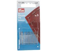 Prym 0.60 x 28 mm Hand Sewing Needles Betweens, Silver/Gold