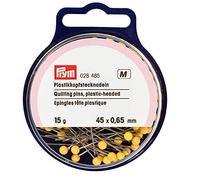 Prym 0,65 x 45 mm 15 g V2 A plastic-headed picots droits dorés