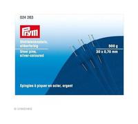 Prym 024263 Épingles à piquer, 0,70 x 30mm, argenté, 500g, boîte en carton