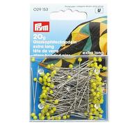 Prym 029153 Épingles tête de Verre, 0,60 x 43mm, Jaune, 20g