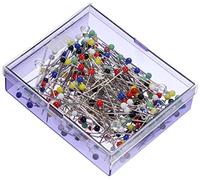 Prym 029217 Épingles tête de Verre, 0,60 x 30mm, Multicolore, 20g, Carte avec boîte