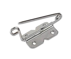 Prym 081405 Épingles pour insignes, 27mm, argenté, 4 pièces