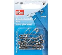 Prym 085442 Épingles de sûreté, 34mm, argenté, 16 pièces