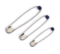 Prym 089185 Épingles de sûreté à Boule, No. 1-3, 34/41/48mm, Assorties, argenté
