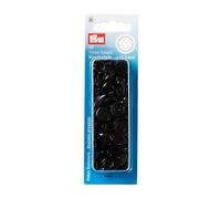 Prym 1 393105 Boutons pression sans couture « Color Snaps », rond, 12,4mm, noir, Plastique, 12,4 mm