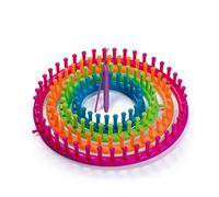 PRYM 13809 Lot de 4 cercles à tricoter et 1 crochet, Plastique, Multicolore, 29 x 0,02 x 0,02 cm