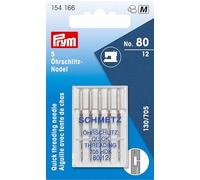 Prym 154166 Aiguilles pour Machines à Coudre 705 « Ente de chas », 80, Acier, Silver, Taille Unique, Set de 10 Pièces
