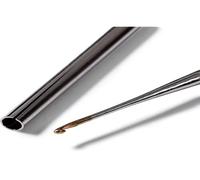 Prym Crochet à fil Record Soft Grip 0,60 mm Argenté Poignée En Plastique, Steel, 0,6 mm