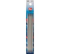 Prym 191364 Aiguilles à Tricoter à 2 Pointes alu Gris-Perle 15cm 3,50mm