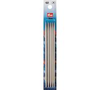 Prym 191365 Aiguilles à Tricoter à 2 Pointes alu Gris-Perle 15cm 4,00mm