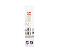 Prym 194152 Aiguilles à tricoter à 2 pointes prym.ergonomics, 15cm, 3,00mm, Blanc Alabâtre
