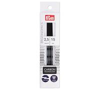 Prym 194181 Aiguilles à tricoter à 2 pointes, prym ergonomics, Carbon Technology, 15cm, 2,50mm