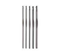 Prym 195991 Lot de Crochets en Aluminium 2,50 à 5,00 mm Couleur Bronze, Gunmetal, 2,5-5 mm
