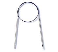 Prym 211364 Aiguilles à tricoter circulaires alu gris-perle 80cm 5,50mm