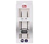 Prym Aiguille à tricoter circulaire prym.ergonomics Carbon Technology 80 cm 2,5 mm