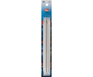 Prym 218650 Aiguilles à Tricoter en Aluminium Gris 8/20 cm 5 pièces