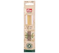 Prym 222202 Aiguilles à tricoter à 2 pointes Bambou Prym 1530, 15cm, 3,00mm, naturelle