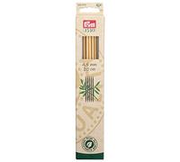 Prym 222215 Aiguilles à tricoter 2 pointes bambou 20 cm 4,50 mm