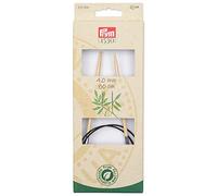 Prym 222506 Aiguilles à tricoter circulaires bambou 80 cm 4,00 mm, naturelle