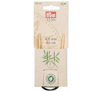 Prym 222527 Aiguilles à tricoter circulaires bambou 40 cm 4,50 mm