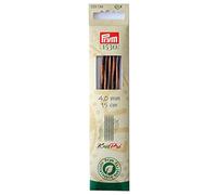 Prym 223124 Aiguilles à tricoter NATURAL en bois Multicolore 15 cm 4,00 mm 4 mm