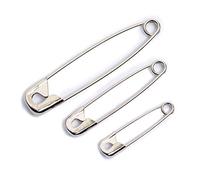 Prym 27/38/50 mm épingles de sécurité avec bobine, Lot de 18, argent,