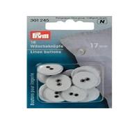 Prym 301245 Linen Buttons 'Linen' White Size 17mm, 16 Pieces