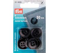 Prym 311600 Boutons de veste Noir 20 mm