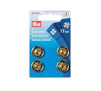 Prym 341811 Boutons Pression à Coudre, 17mm, doré