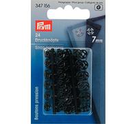 Prym 347156 Boutons pression à coudre, 7mm, noir