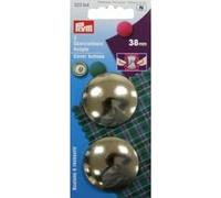Prym 38 mm pour boutons sans outil, Lot de 2, en laiton argent