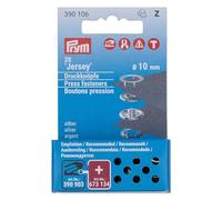 Prym 390106 Recharge pour Boutons Pression sans Couture pour 390107, Anneau denté, 10mm, argenté