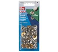 Prym Recharge pour boutons-pression 390202 sans couture 15 mm argenté – 10 boutons