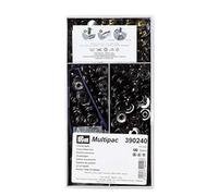 Prym 390240 Bouton Pression sans Couture « Sport & Camping », 15mm, Bruni, Noir