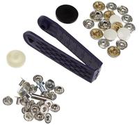 Prym 390306 Non-sew Fasteners Anorak Brass 15 mm White, PRYM_390306-1
