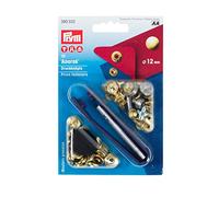 Prym 390332 Bouton pression sans couture Anorak Laiton Doré 12 mm, Goldfarbig