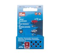 Prym Boutons pression en jersey 390772 12 mm, Rouge compatible Vario Creative Tool