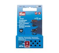 Prym Boutons-pression en jersey 390780 12 mm Marron foncé Compatible avec Vario Creative Tool