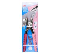 Prym 390914 Vario Pince Baie - Pour boutons-pression, œillets, rivets et boutons en jean - Outil de perforation inclus - Poignée ergonomique - Accessoires de couture polyvalents
