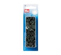 Prym 393109 Boutons Pression sans Couture « Color Snaps », Rond, 12,4mm, Gris foncé