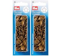 Prym 393211 Bouton pression sans couture Motif étoile dorée en plastique Taille unique, Gold (Lot de 2)