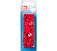 Prym 393338 Bouton pression sans couture Motif cœur Rouge Taille unique